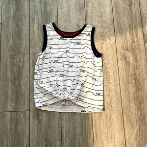 Vineyard vines blue and white striped tank size medium (7-8)